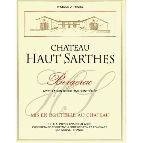 Chateau Haut-Sarthes Bergerac Rose Label