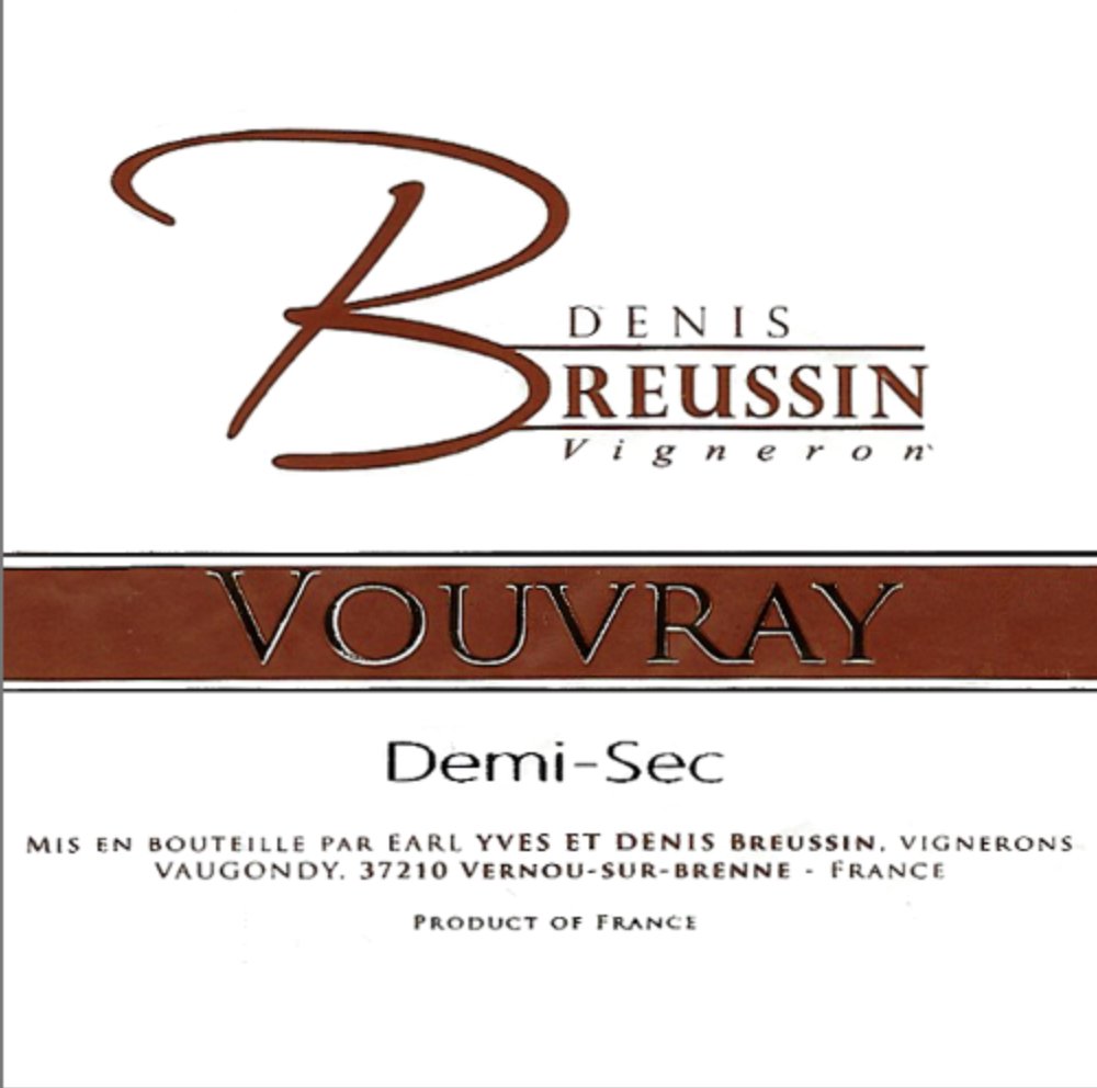 Bottle of Breussin Domaine Denis Breussin Vouvray Demi-Sec 2020