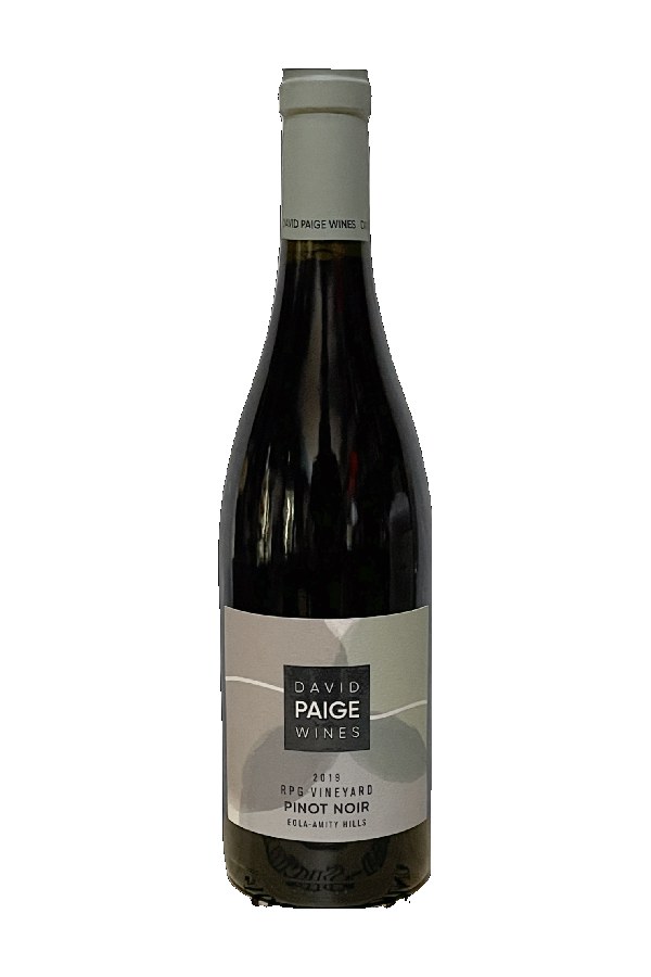 Bottle of David Paige Wines Eola-Amity Hills Pinot Noir 2019
