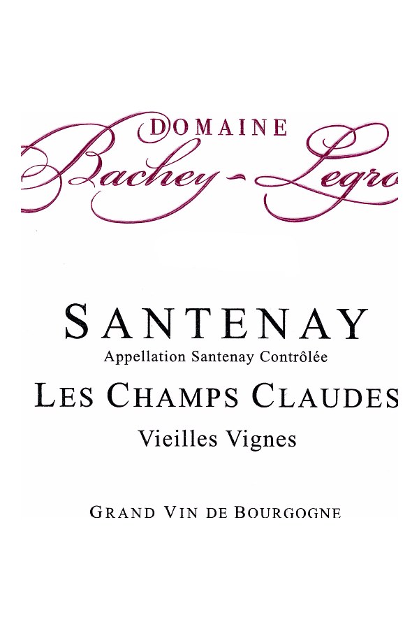 Bottle of Domaine Bachey-Legros Santenay les Champs Claude 2022