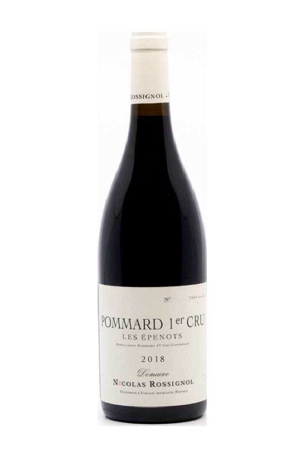 Bottle of  Domaine Nicolas Rossignol Pommard 1er Cru les Epenots 2018
