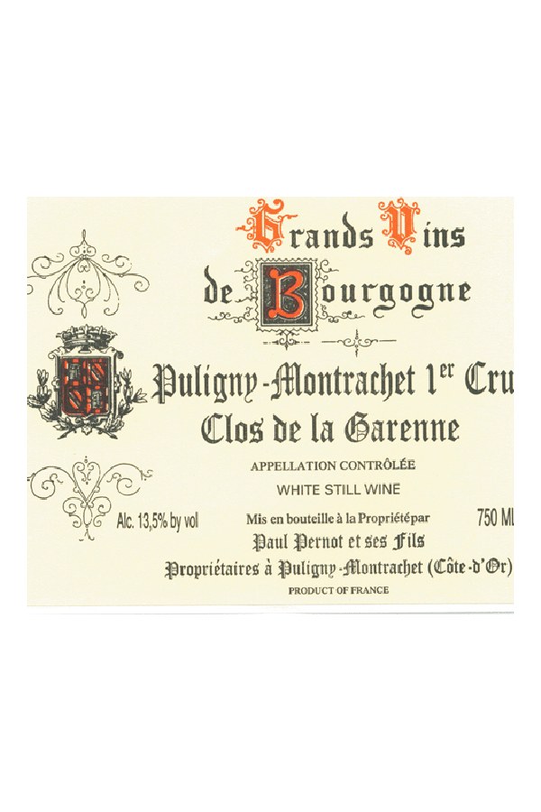 Bottle of  Domaine Paul Pernot Puligny Montrachet 1er Cru Clos de la Garenne 2023