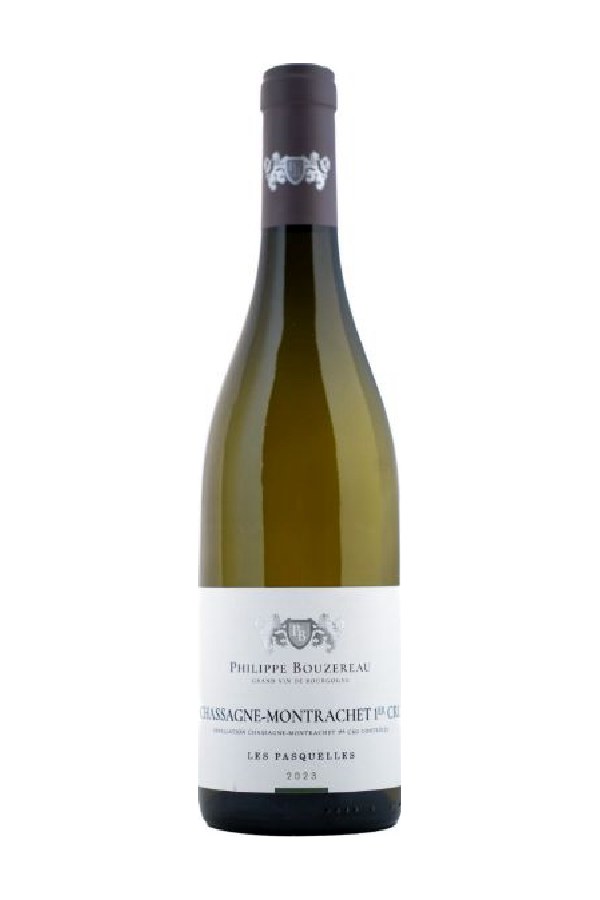 Bottle of  Domaine Philippe Bouzereau Chassagne Montrachet 1er Cru les Pasquelles 2023