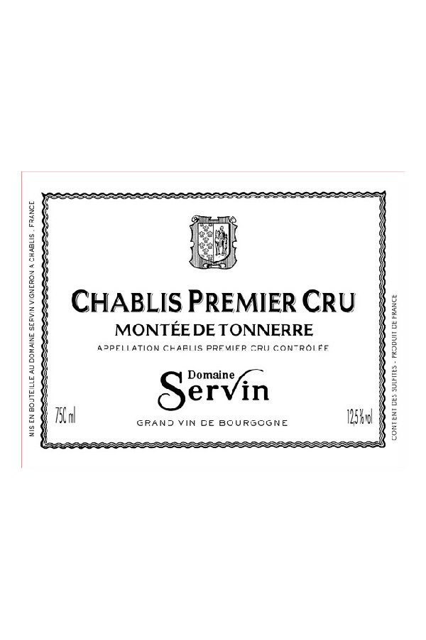 Bottle of  Domaine Servin Chablis 1er Cru Montee de Tonnerre 2023