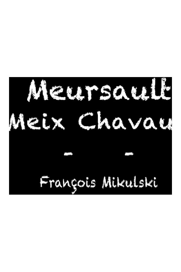 Bottle of Francois Mikulski Meursault les Meix Chavaux 2023