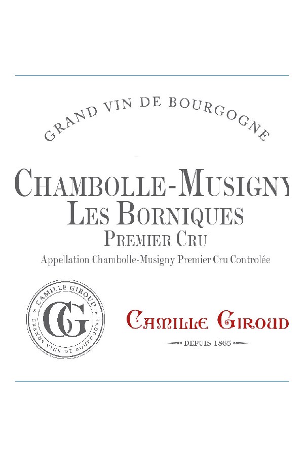 Bottle of  Maison Camille Giroud Chambolle Musigny 1ER Cru les Borniques 2019