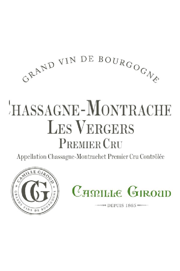 Bottle of  Maison Camille Giroud Chassagne Montrachet 1ER Cru les Vergers 2018