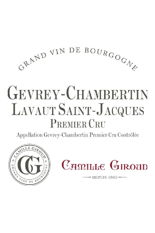 Bottle of  Maison Camille Giroud Gevrey Chambertin 1ER Cru Lavaut Saint Jacques 2018
