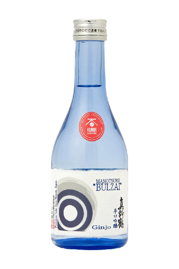 Bottle of Manotsuru Bulzai Ginjo Sake