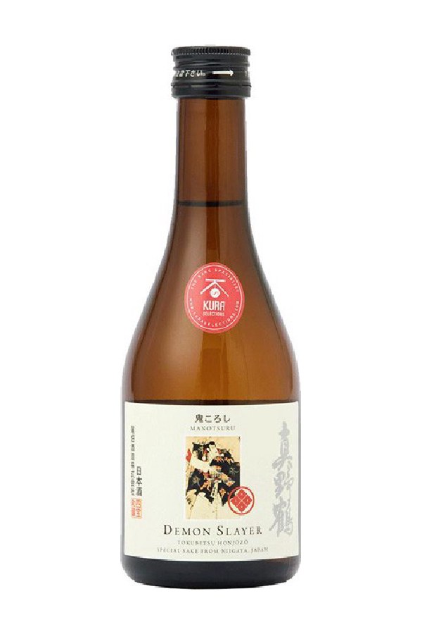 Bottle of Manotsuru Demon Slayer Tokubetsu Honjozo Sake