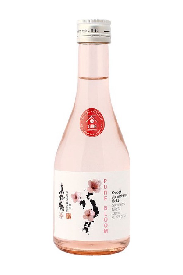 Bottle of Manotsuru Pure Bloom Junmai Ginjo Sake