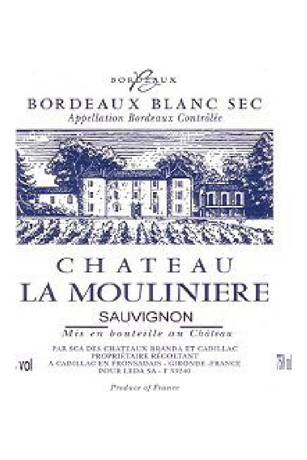 Bottle of Mouliniere La Mouliniere Bordeaux Blanc 2024