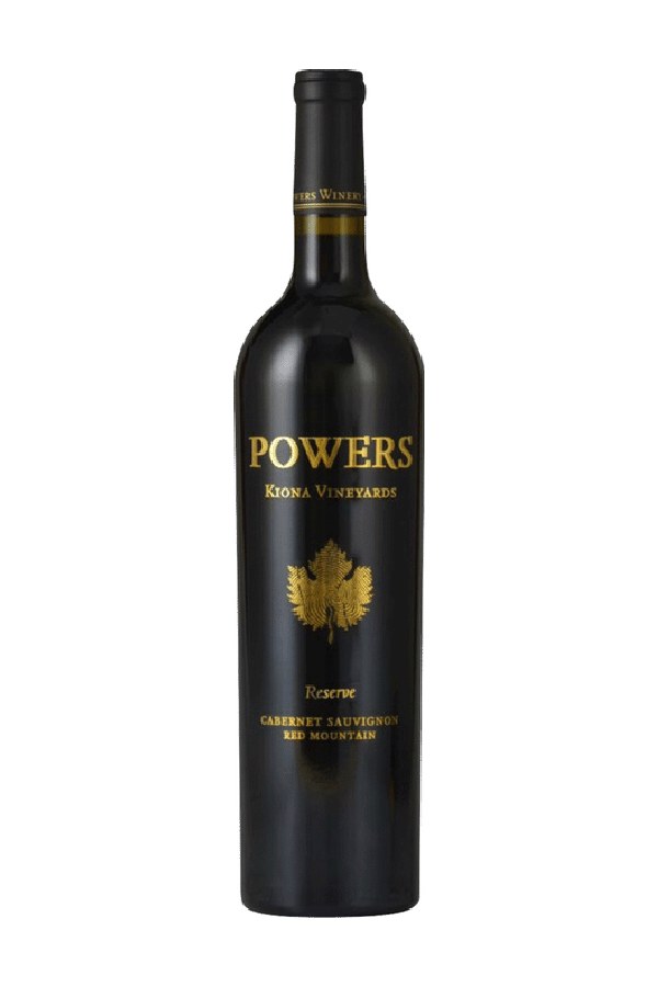 Bottle of Powers Winery Cabernet Sauvignon Reserve Kiona Vineyard Red Mountain 2017