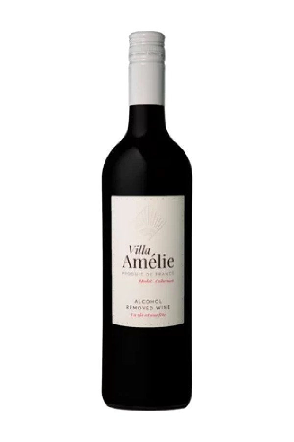 Bottle of  Villa Amelie Merlot Cabernet Non Alcoholic Wine 