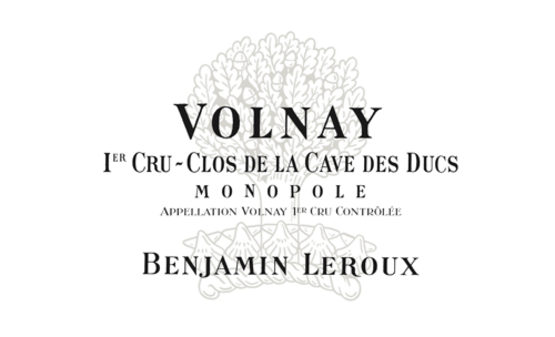 Benjamin Leroux Volnay Premier Cru Clos de Caves Des Ducs Monopole Label