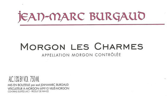 Domaine Jean-Marc Burgaud Morgon Les Charmes