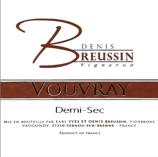 Breussin Vouvray Demi Sec Label