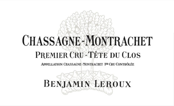 Benjamin Leroux Chassagne-Montrachet Premier Cru Tête du Clos